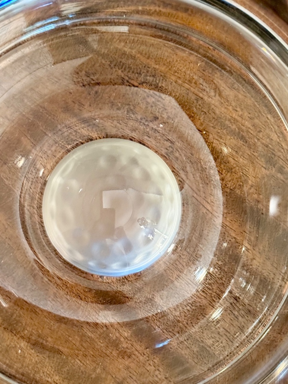 Crystal ice bucket, Poland, golf ball on bottom - Picture 3 of 4